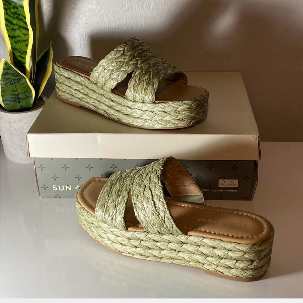 Sun‎ + Stone Women's Olive Espadrille Sandals